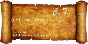 Czifra Tibor névjegykártya